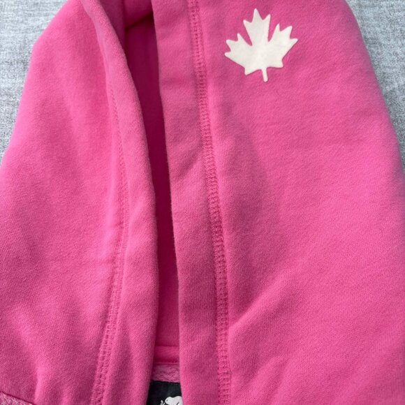 Size 14 Roots ( Youth) Zip Pink Sweater - Picture 3 of 5